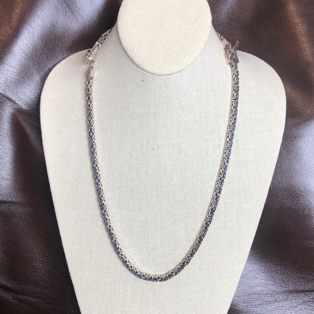 LOIS HILL Sterling Silver Byzantine Toggle Necklace and Bracelet Set - Picture 11 of 17